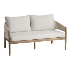 Cabrillo Acacia Wood and Rope 2 Piece Outdoor Furniture Set