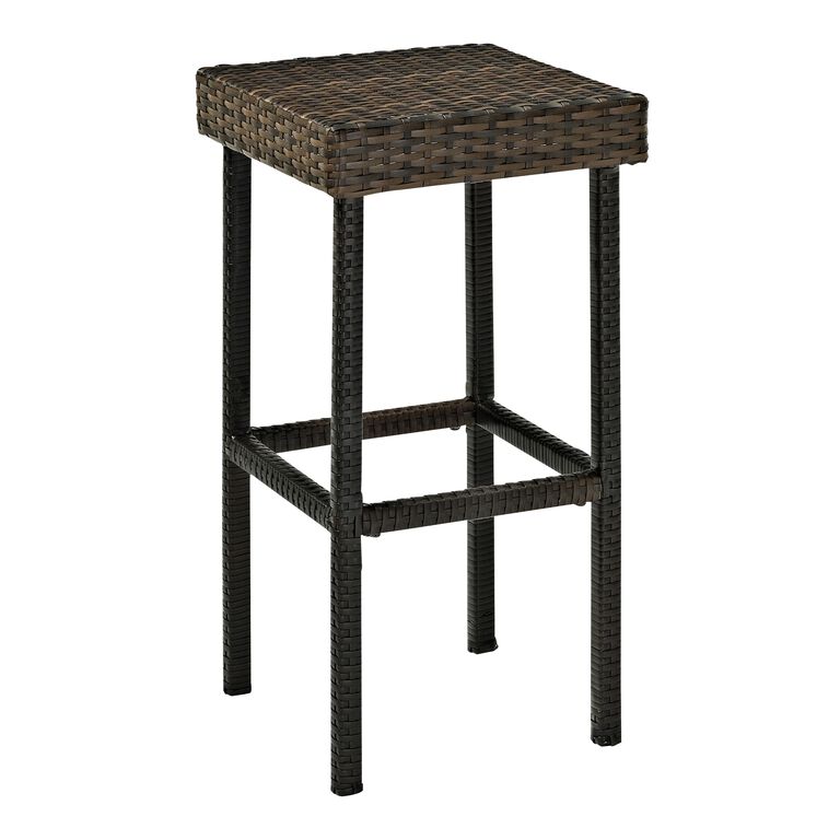 Pinamar All Weather Wicker Outdoor Barstool Set of 2 image number 1