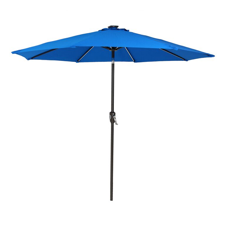 Sunbrella 9 Ft Tilting Patio Umbrella with Solar LED Lights image number 1