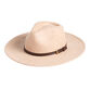 Light Tan Wool Rancher Hat With Brown Belt Trim image number 0