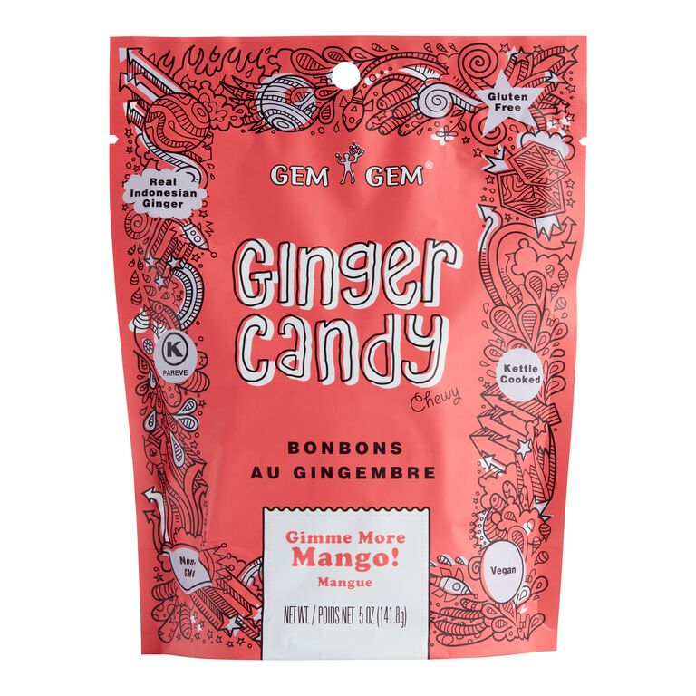 Gem Gem Mango Ginger Chewy Candy Set Of 2 image number 1