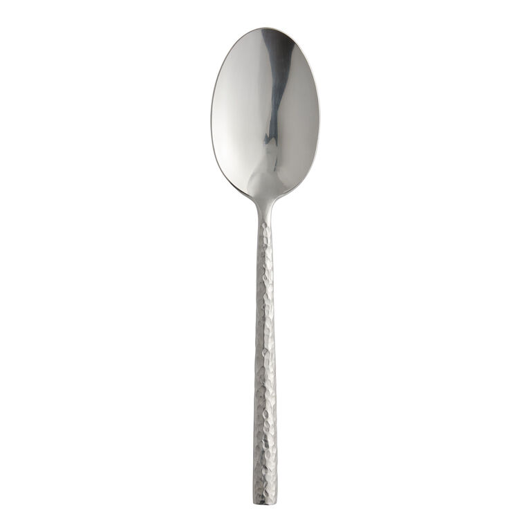 Hammered Stainless Steel Serving Spoon image number 1