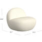 Agnes White Faux Sherpa Curved Upholstered Swivel Chair image number 5
