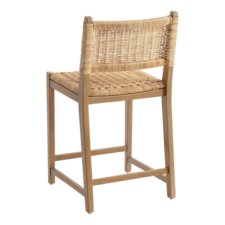Amolea Wood and Rattan Counter Stool image number 4
