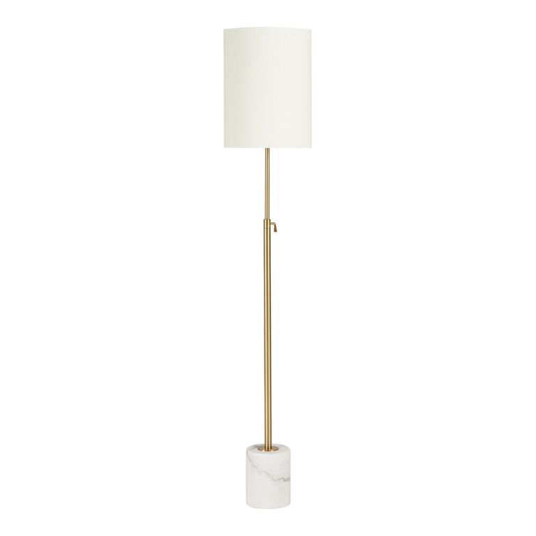 Quinn Marble And Brass Telescoping Floor Lamp image number 4