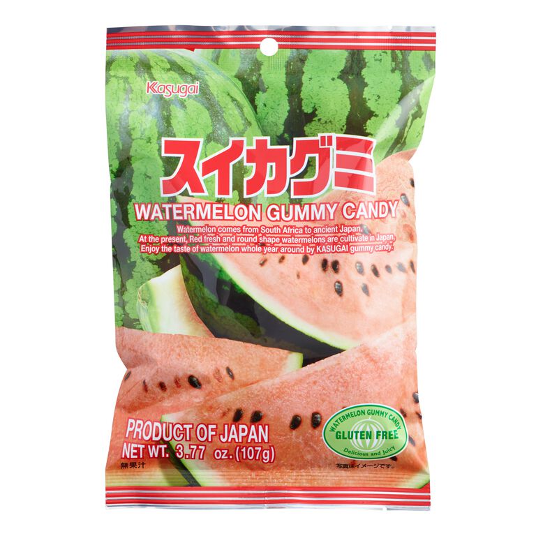 Kasugai Watermelon Gummy Candy Set of 4 image number 1