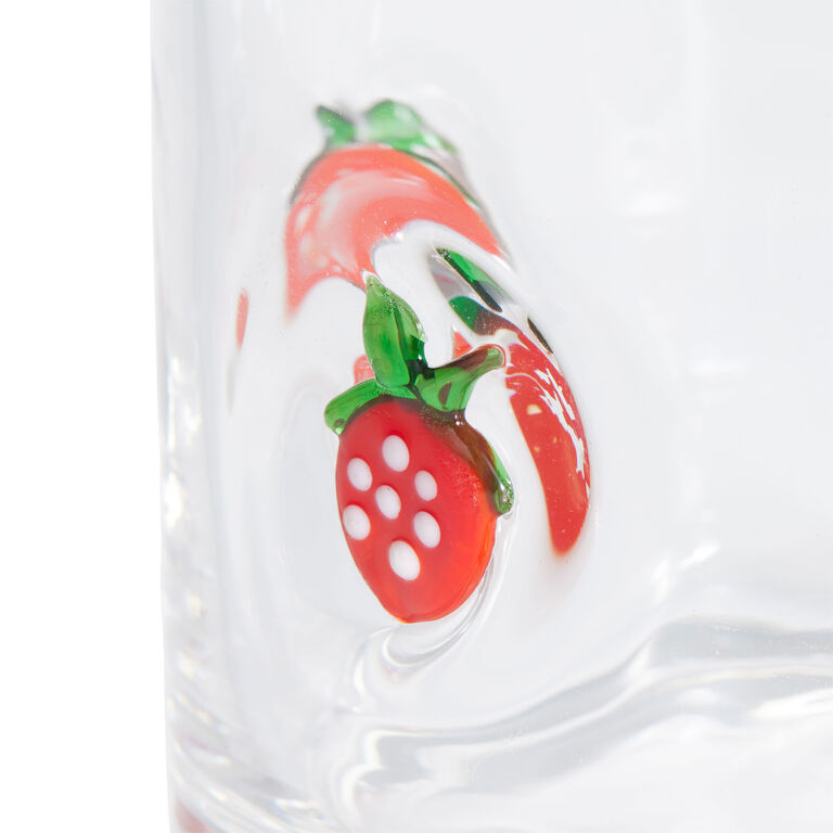 Strawberry Inlay Double Old Fashioned Glass image number 3