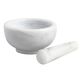 White Marble  Mortar and Pestle image number 1