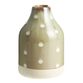 Olive Green Reactive Glaze Ceramic Dotted Bud Vase image number 0