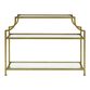 Gold Metal and Glass Milayan Console Table image number 2