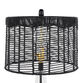 Vincent Clear Glass And Black Rattan Table Lamp 2 Piece Set image number 3
