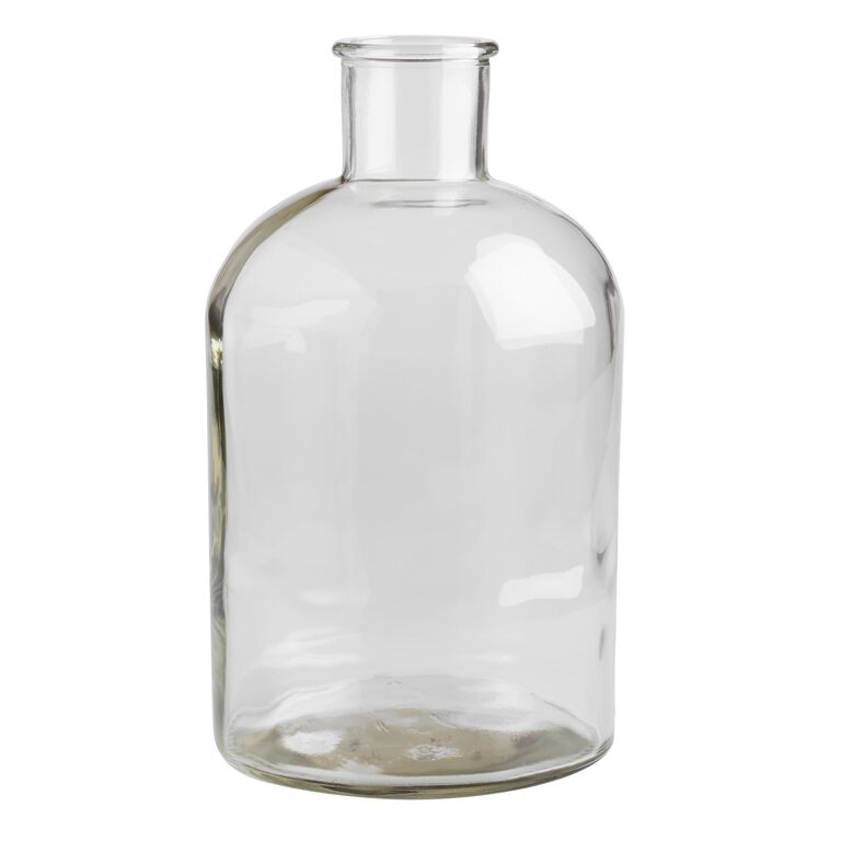 Wide Neck Clear Glass Vase image number 1