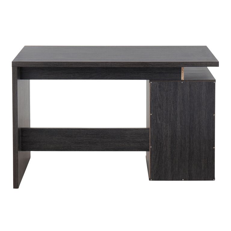 Geary Charcoal and White Wood Desk with Drawers image number 5