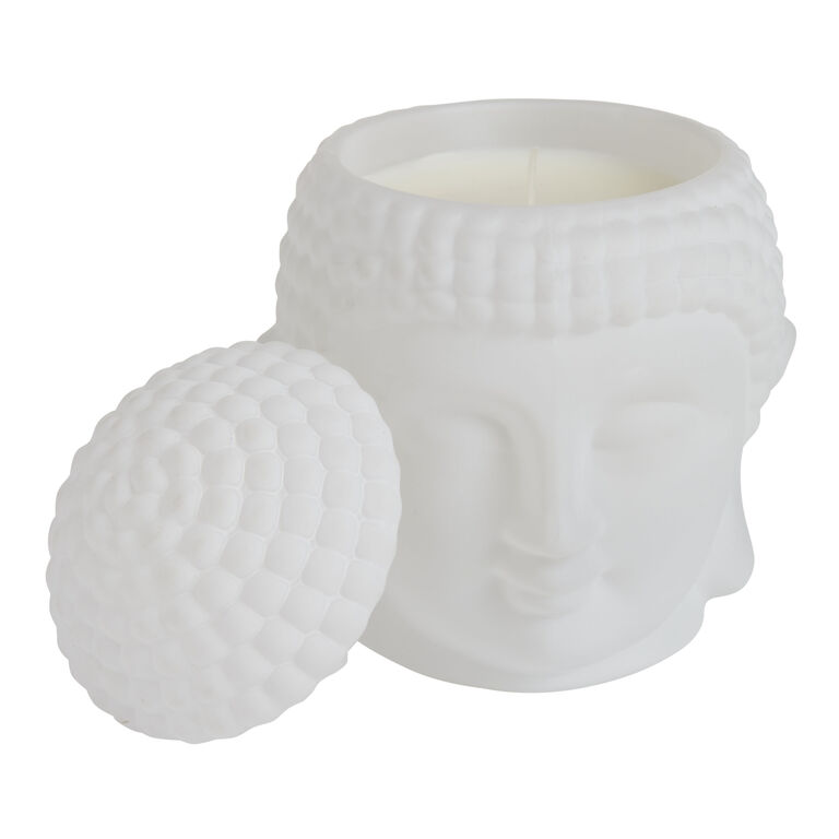 Buddha Head White Tea Jasmine Scented Candle image number 1