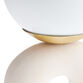 Amari White Opal Glass Globe and Ceramic Arch Table Lamp image number 2