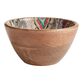 Janice Small Multicolor Enamel Wood Bowl image number 0