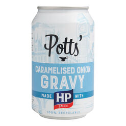 Potts' Caramelized Onion Gravy with HP Sauce Can