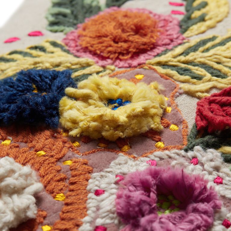 Multicolor Floral Burst Lumbar Pillow image number 5