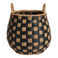 Edith Seagrass And Rattan Checkered Tote Basket image number 0