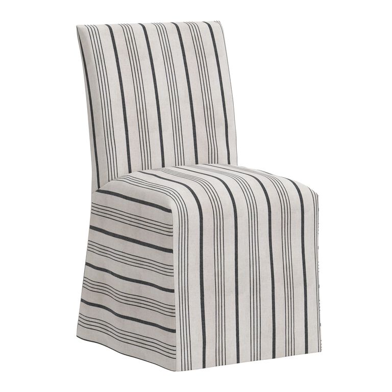 Landon Print Slipcover Dining Chair image number 1