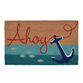 Red and Navy Blue Ahoy Anchor Coir Doormat image number 0