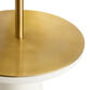 Egret Off White and Brass Metal Floor Lamp with Table image number 3
