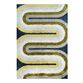 Blue And Green Geo Curve Retrograde Area Rug image number 0