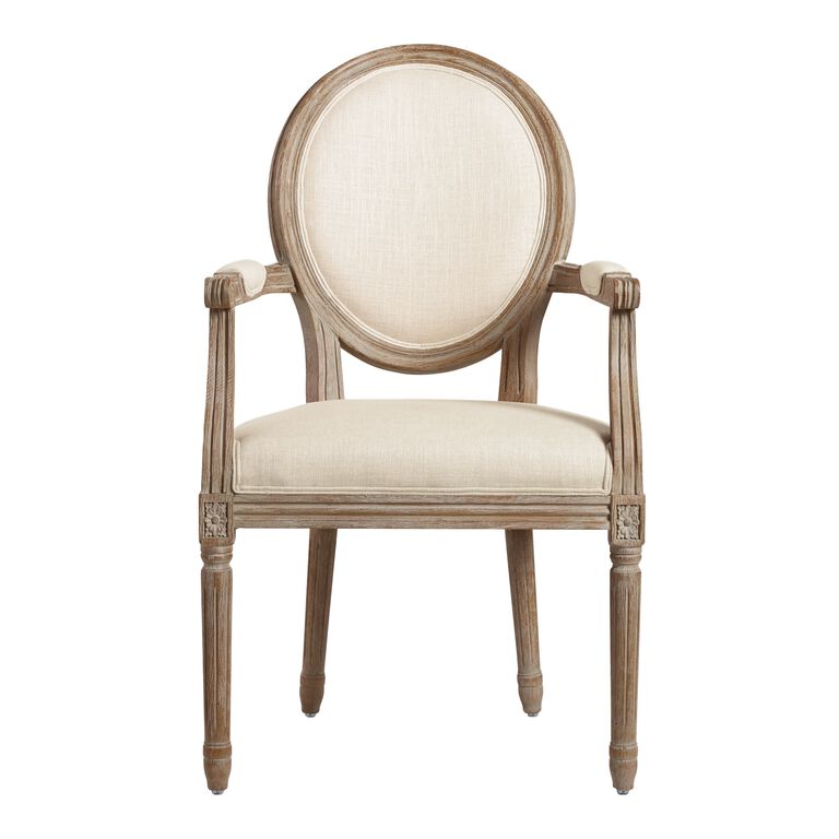 Paige Round Back Upholstered Dining Armchair image number 2