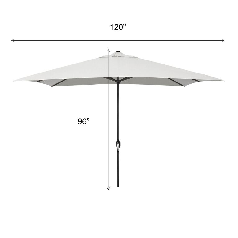 Rectangular Striped Patio Umbrella image number 2