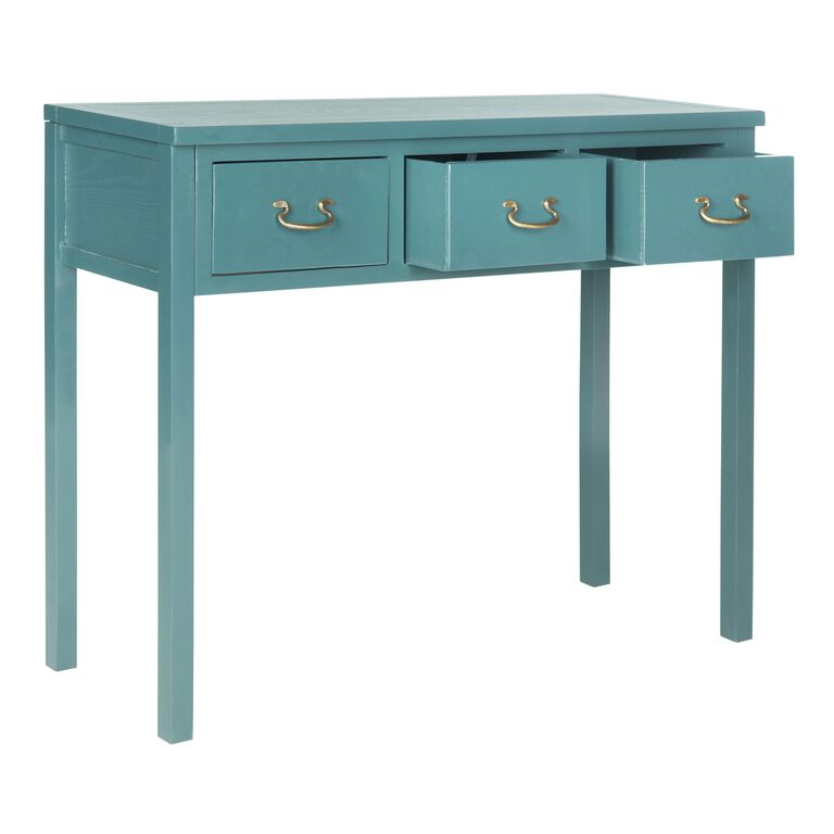 Nadia Blue Wood Console Table image number 5