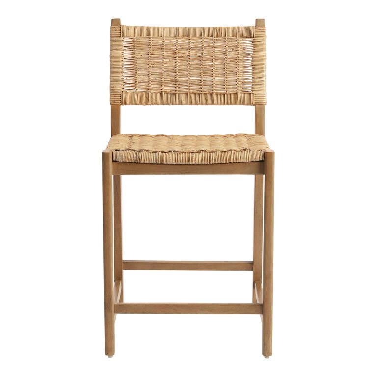 Amolea Wood and Rattan Counter Stool image number 3