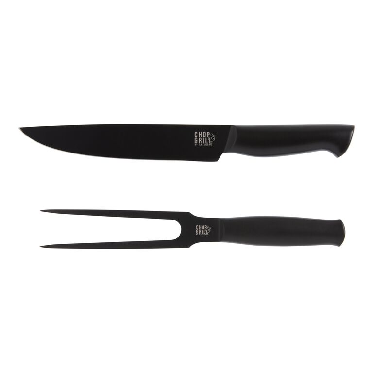 GreenPan Chop & Grill Carving Knife & Fork Set image number 1