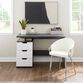 Geary Charcoal and White Wood Desk with Drawers image number 5