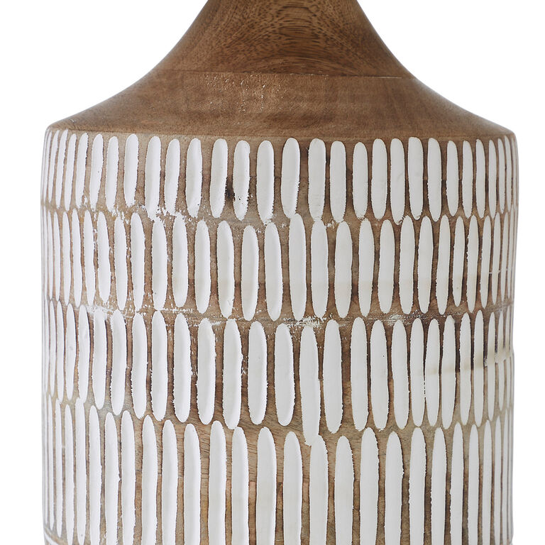 Felix Whitewash Mango Wood Dash Table Lamp image number 5
