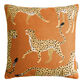 Orange Cheetahs Indoor Outdoor Throw Pillow image number 0
