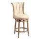 Linen Channel Back Swivel Counter Stool image number 0