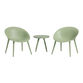 Mactan Green Molded Plastic 3 Piece Outdoor Furniture Set image number 0
