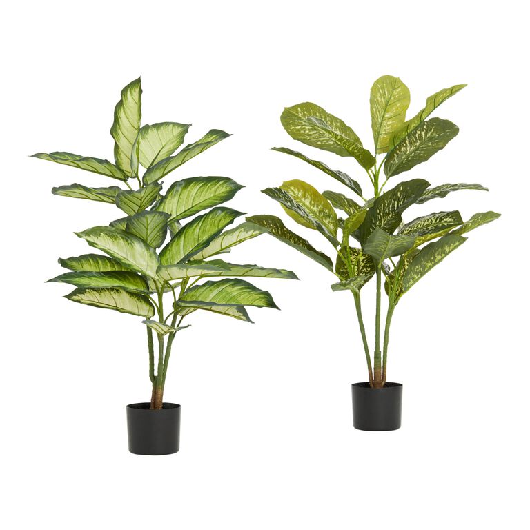Faux Dieffenbachia Plants Set of 2 image number 1