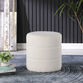 Rose Round Cream Boucle Channel Tufted Upholstered Stool image number 1