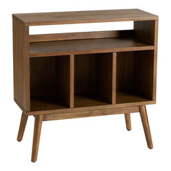 Jagger Wood Media Stand with Record Storage Collection