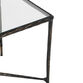 Kerwin Square Bronze Metal And Glass Side Table image number 3