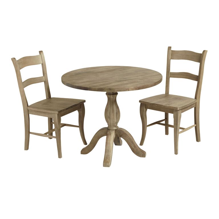 Jozy Weathered Gray Wood Dining Chair Set of 2 image number 7