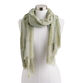 Sage Green Recycled Yarn Abstract Scarf image number 0
