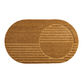 Oval Natural Coir Embossed Circle and Stripes Doormat image number 0