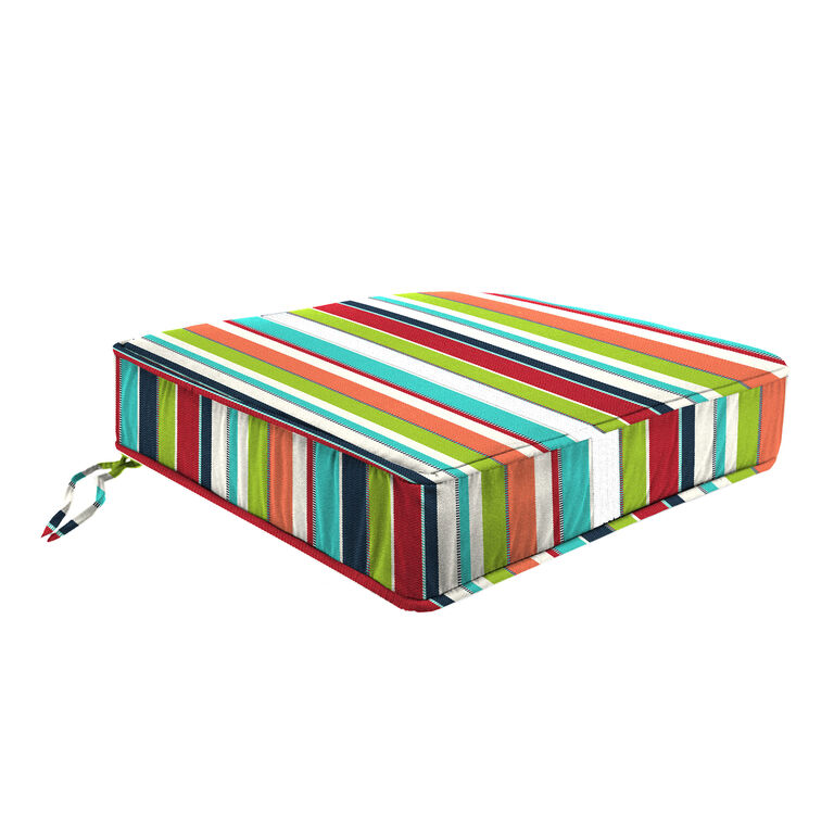 Sunbrella Striped Deep Seat Outdoor Chair Cushion image number 1