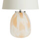 Issey Peach and White Blown Art Glass Table Lamp Base image number 0