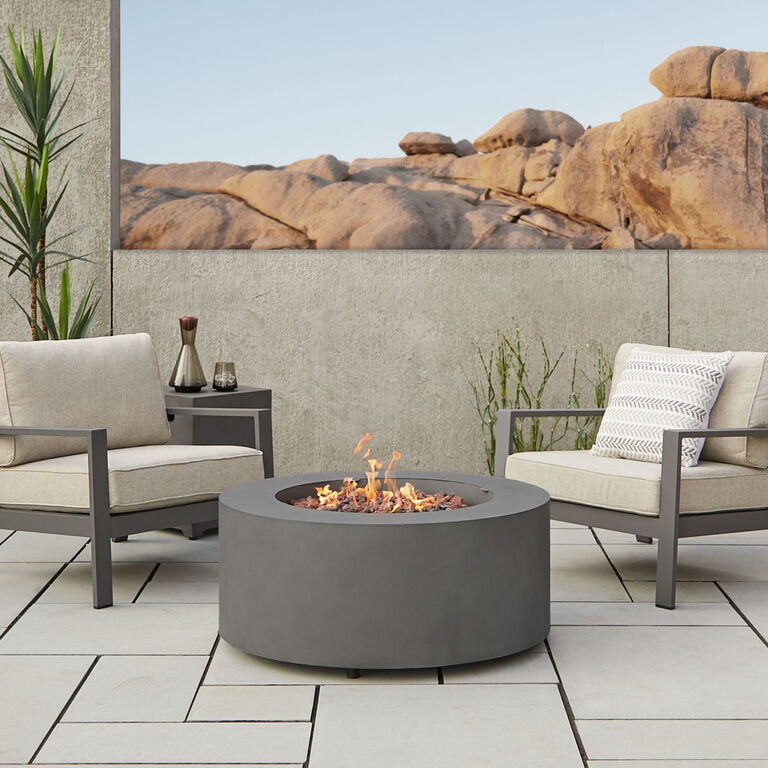 Varadero Round Steel Gas Fire Pit Table image number 2