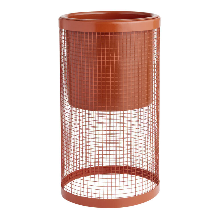 Metal Planter With Mesh Stand image number 1