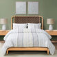 Hudson Caramel Wood And Faux Leather Strap Queen Bed image number 1