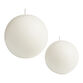White Unscented Ball Shaped Candle image number 0